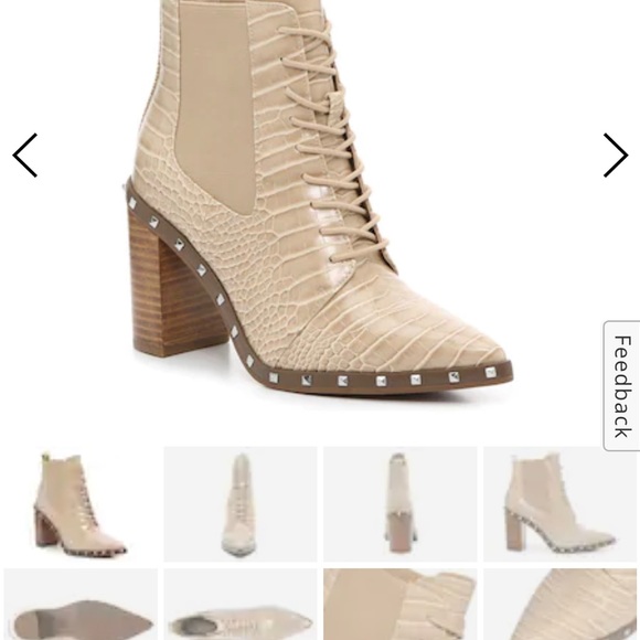 Nude Booties with stud detail - Picture 2 of 3